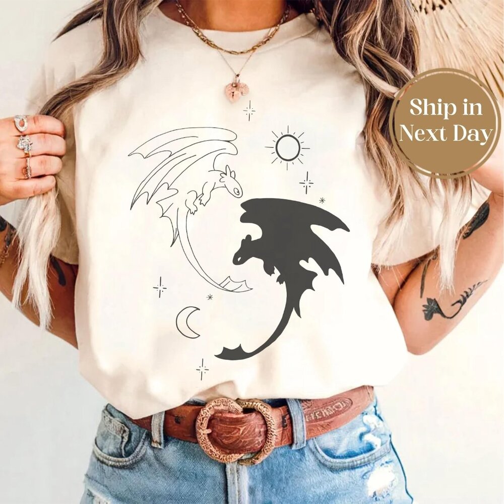 Toothless Dragon Shirt, Toothless And Light Fury Shirt